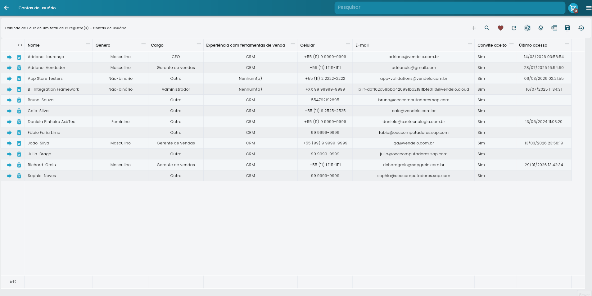 Demonstração animada do processo completo de criação de usuário e configuração de carteira