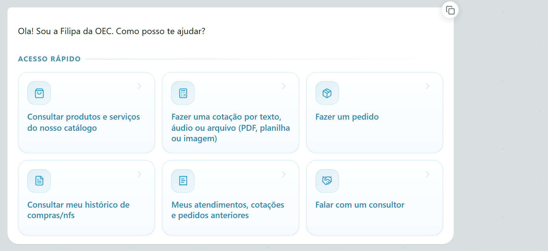 A mesma tela com a cor da marca misturada ao fundo, cabeçalho e campo de mensagem — a diferença é de ambiente, não de destaque (desktop)