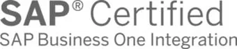 Selo de certificação SAP para integração com o SAP Business One
